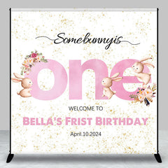 Aperturee - Custom Some Bunny Is One Boho 1st Birthday Backdrop