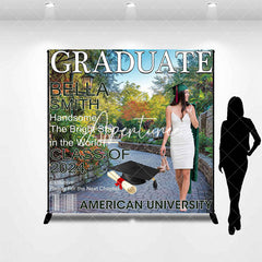 Aperturee - Custom Spring Park Path Magazine Graduation Backdrop