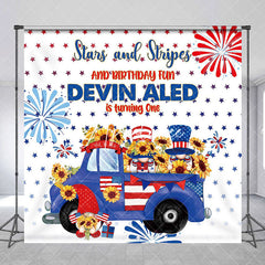 Aperturee - Custom Stars And Stripes 1st Birthday Party Backdrop