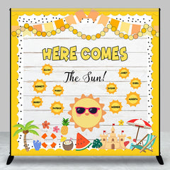 Aperturee - Custom Summer Here Comes The Sun Wooden Backdrop