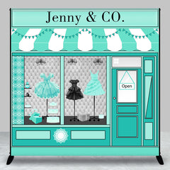 Aperturee - Custom Tiffany Blue Dress Store Birthday Backdrop