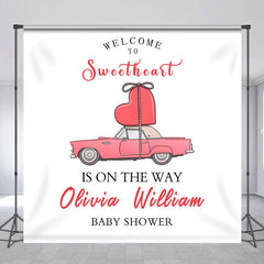 Aperturee - Custom Welcome To Sweetheart Baby Shower Backdrop