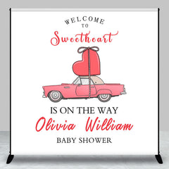 Aperturee - Custom Welcome To Sweetheart Baby Shower Backdrop