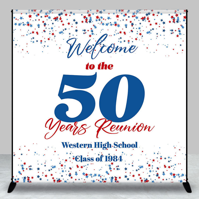 Aperturee - Custom Welcome To The 50 Years Class Reunion Backdrop