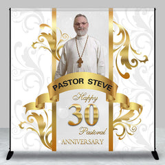 Aperturee - Custom White Gold 30th Pastoral Anniversary Backdrop