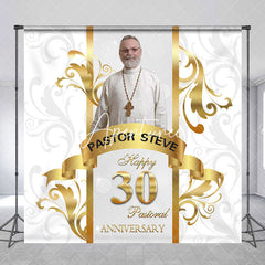 Aperturee - Custom White Gold 30th Pastoral Anniversary Backdrop