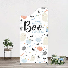 Aperturee - Cute Boo Cobweb Arch Halloween Baby Shower Backdrop