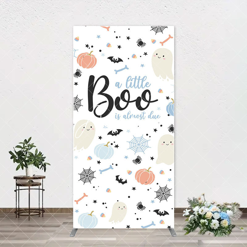 Aperturee - Cute Boo Cobweb Arch Halloween Baby Shower Backdrop