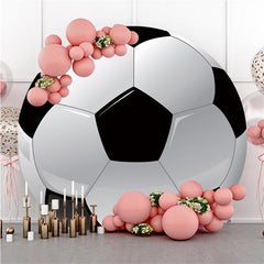 Aperturee Cute Football Themed Round Backdrop For Birthday Party