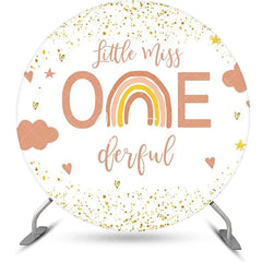 Aperturee - Cute Miss Onederful Boho Round 1st Birthday Backdrop