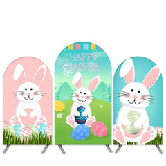 Aperturee Cute Rabbit Theme Happy Easter Arch Backdrop Kit Banner