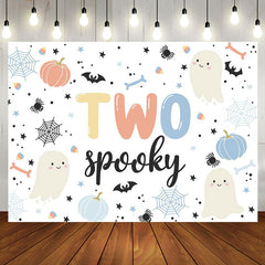 Aperturee - Cute Spooky Boo Halloween Boy 2nd Birthday Backdrop