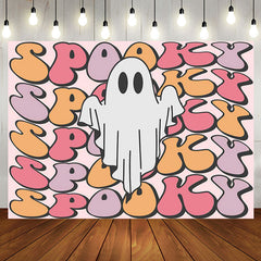 Aperturee - Cute Spooky Ghost Halloween Birthday Party Backdrop