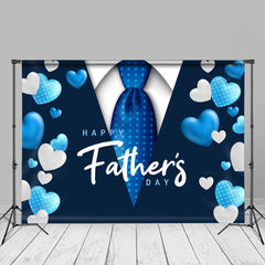 Aperturee - Dark Blue Business Suit Hearts Fathers Day Backdrop