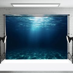 Aperturee - Dark Blue Undersea Wavy Shadow Photo Studio Backdrop