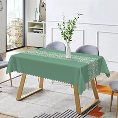 Aperturee - Dark Green Traditional Pattern Dining Tablecloth