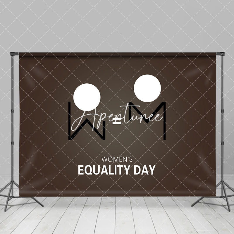 Aperturee - Dark Grey Equal Sign Womens Equality Day Backdrop