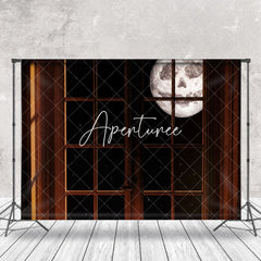 Aperturee - Dark Moon Night Retro Window Photo Booth Backdrop