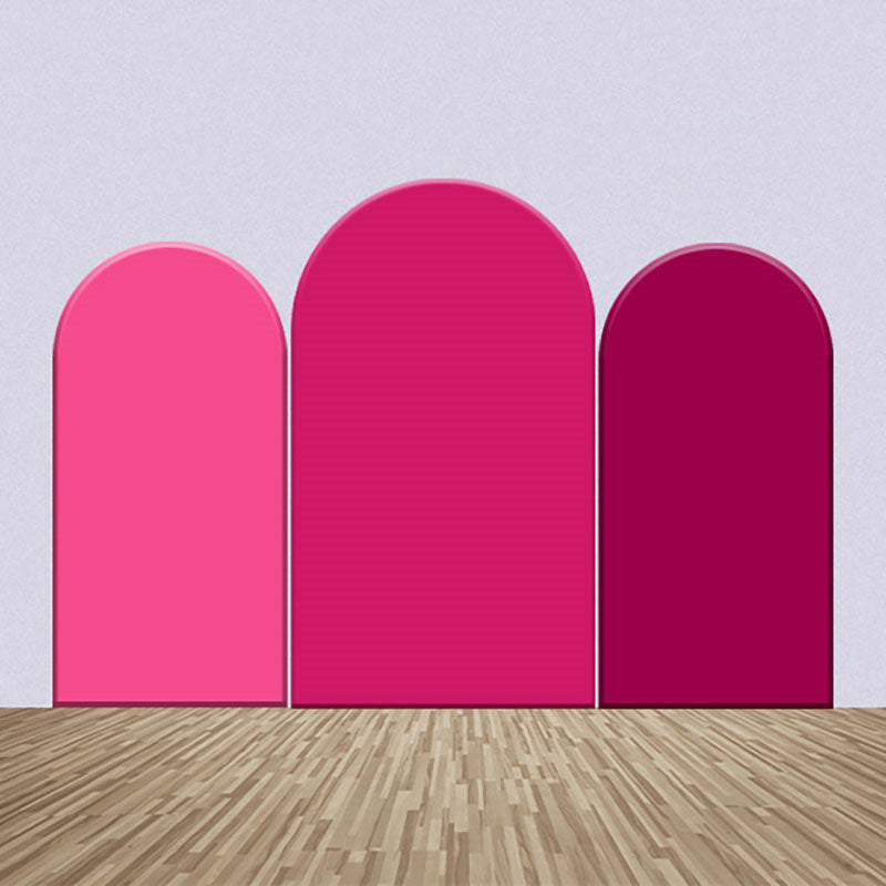 Aperturee - Dark Pink Solid One Sided Party Arch Backdrop Kit