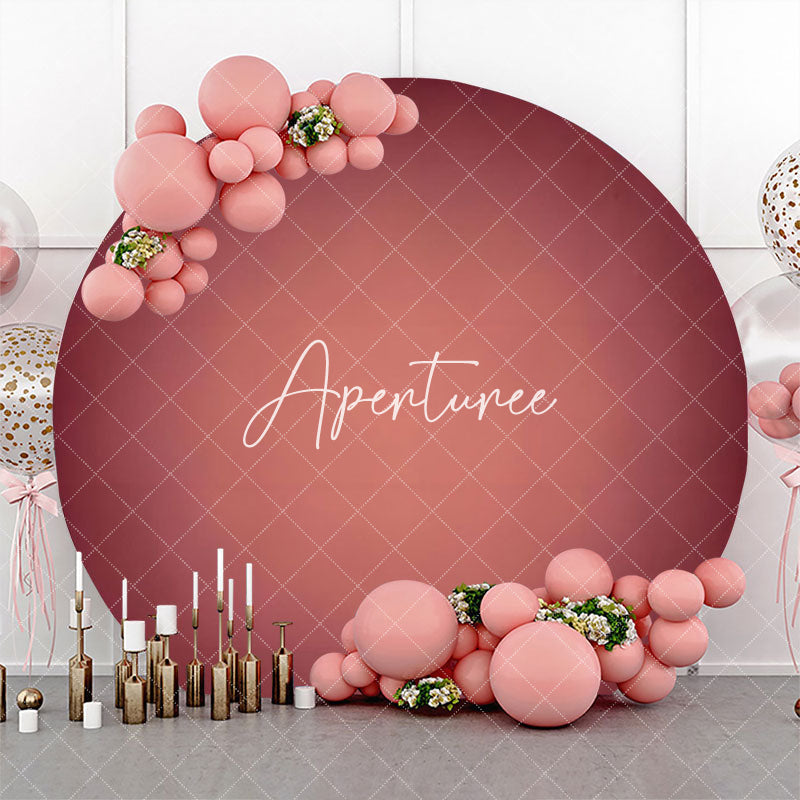 Aperturee - Dark Red Gradient Simple Circle Backdrop For Party