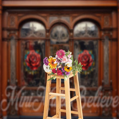 Aperturee - Delicate Wood Tattoo Store Window Photo Backdrop