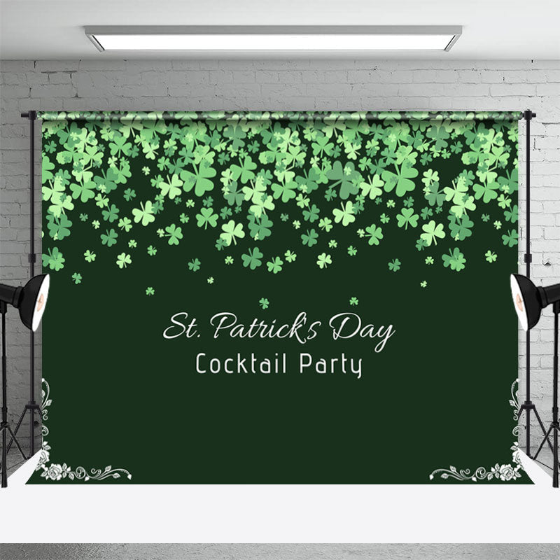 Aperturee - Dense Clovers Dark Green St Patricks Day Backdrop