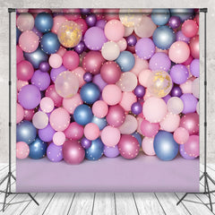 Aperturee - Dense Colorful Balloon Birthday Cake Smash Backdrop