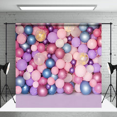 Aperturee - Dense Colorful Balloon Birthday Cake Smash Backdrop