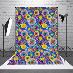 Aperturee - Dense Colorful Floral Patterns Dance Party Backdrop