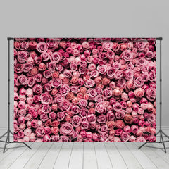 Aperturee - Dense Pink Flowers Photo Valentines Day Backdrop