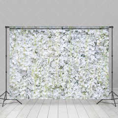 Aperturee - Dense White Floral Spring Wedding Party Backdrop