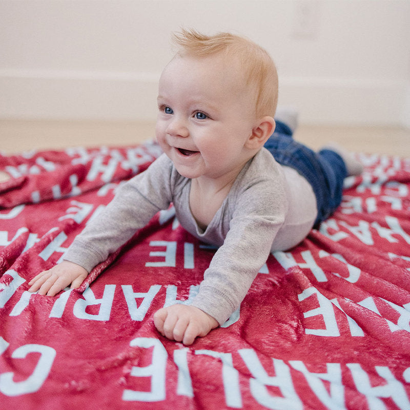 Lofaris Designed Font Personalized Name Blanket Kids Gift