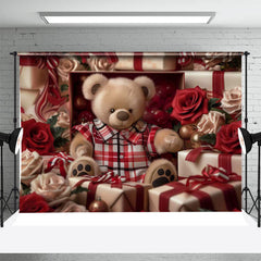 Aperturee - Detailed Teddy Bear Roses Gifts Photoshoot Backdrop