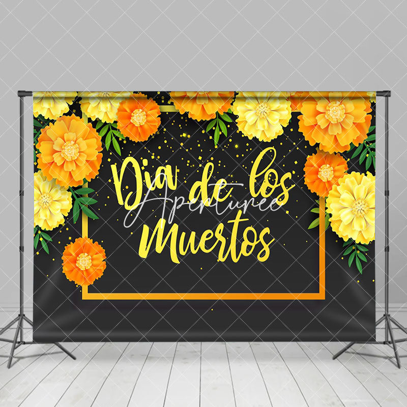 Aperturee - Dia Delas Muertos Marigold Simple Celebration Backdrop