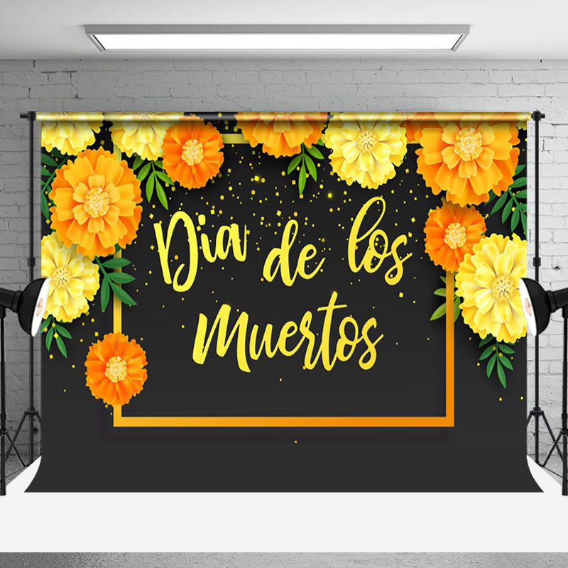 Aperturee - Dia Delas Muertos Marigold Simple Celebration Backdrop