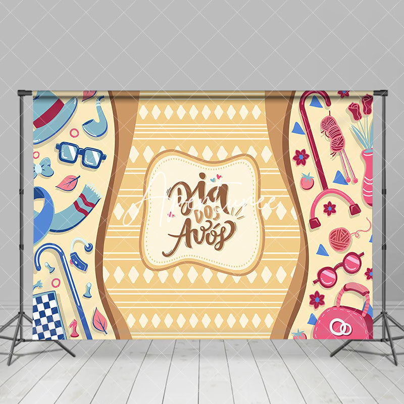 Aperturee - Dia Dos Avos Gifts Happy Grandparents Day Backdrop