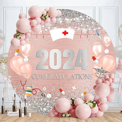 Aperturee Diamond Balloon 2023 Round Nurses Graduation Backdrop