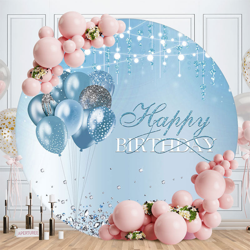 Aperturee - Diamond Strings Balloon Circle Birthday Backdrop