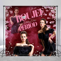 Aperturee - Diamonds Boujee Custom Photo Birthday Party Backdrop