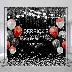 Aperturee - Diamonds Silver Sparkling Cutsom Retirement Backdrop