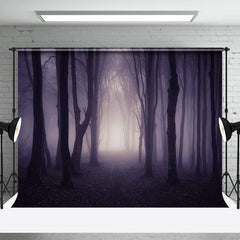 Aperturee - Dim Misty Silent Forest Backdrop For Halloween Decor