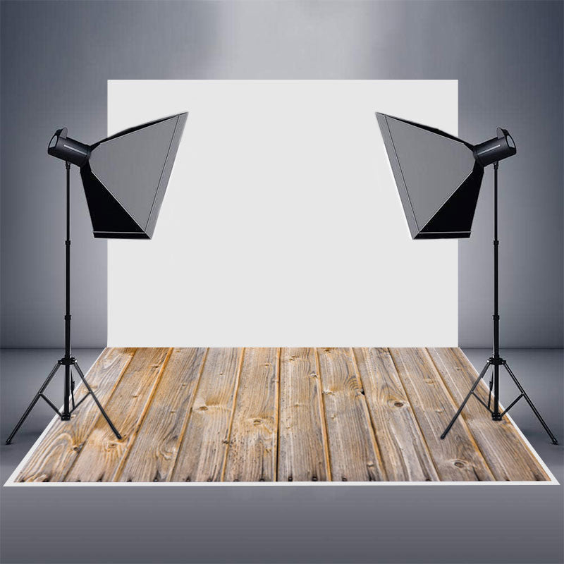 Aperturee - Dirty Vertical Wood Board Photo Rubber Floor Mat