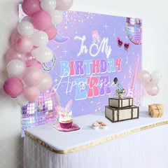 Aperturee - Disco Dance Ball Sparkling Guitar Birthday Backdrop