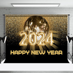 Aperturee - Disco Golden Ball Happy New Year 2023 Backdrop