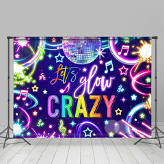 Aperturee - Disco Lets Glow Crazy Neon Light Dance Party Backdrop