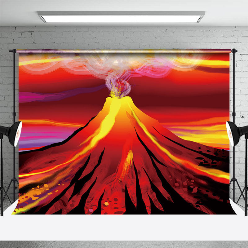 Aperturee - Drawing Red Volcanic Eruption Magma Dance Backdrop