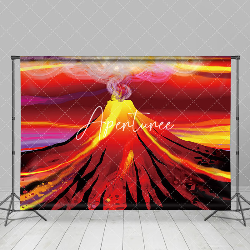 Aperturee - Drawing Red Volcanic Eruption Magma Dance Backdrop