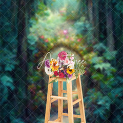 Aperturee - Dreamlike Floral Fairy Tale Forest Photo Backdrop