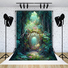 Aperturee - Dreamlike Floral Fairy Tale Forest Photo Backdrop