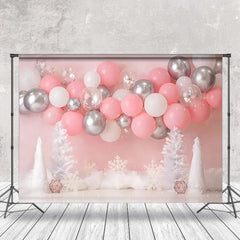 Aperturee - Dreamy Balloons Girls Birthday Cake Smash Backdrop